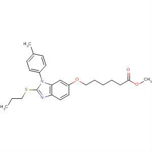 488140-99-4  Hexanoic acid,6-[[1-(4-methylphenyl)-2-(propylthio)-1H-benzimidazol-6-yl]oxy]-, methylester