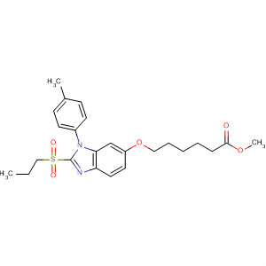 488141-04-4  Hexanoic acid,6-[[1-(4-methylphenyl)-2-(propylsulfonyl)-1H-benzimidazol-6-yl]oxy]-,methyl ester