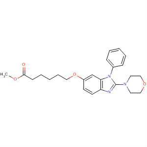 488141-15-7  Hexanoic acid,6-[[2-(4-morpholinyl)-1-phenyl-1H-benzimidazol-6-yl]oxy]-, methyl ester