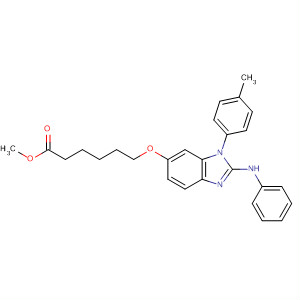 488141-31-7  Hexanoic acid,6-[[1-(4-methylphenyl)-2-(phenylamino)-1H-benzimidazol-6-yl]oxy]-,methyl ester
