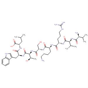 488145-05-7  L-Leucine, L-valyl-L-valyl-L-arginyl-L-lysyl-L-seryl-L-threonyl-L-tryptophyl-