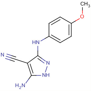 488721-72-8  1H-Pyrazole-4-carbonitrile, 5-amino-3-[(4-methoxyphenyl)amino]-