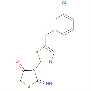 488725-28-6  4-Thiazolidinone, 3-[5-[(3-chlorophenyl)methyl]-2-thiazolyl]-2-imino-