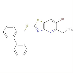 488738-04-1  Thiazolo[4,5-b]pyridine,2-[([1,1'-biphenyl]-2-ylmethyl)thio]-6-bromo-5-ethyl-