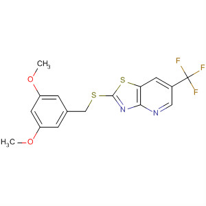 488738-13-2  Thiazolo[4,5-b]pyridine,2-[[(3,5-dimethoxyphenyl)methyl]thio]-6-(trifluoromethyl)-