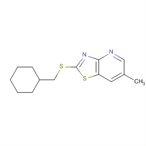 488738-51-8  Thiazolo[4,5-b]pyridine, 2-[(cyclohexylmethyl)thio]-6-methyl-