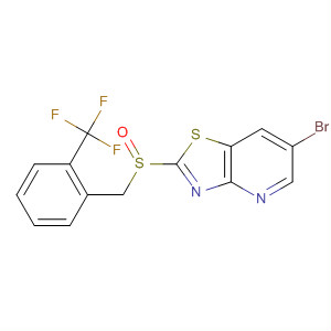 488738-87-0  Thiazolo[4,5-b]pyridine,6-bromo-2-[[[2-(trifluoromethyl)phenyl]methyl]sulfinyl]-