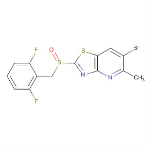 488739-03-3  Thiazolo[4,5-b]pyridine,6-bromo-2-[[(2,6-difluorophenyl)methyl]sulfinyl]-5-methyl-