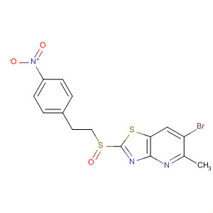 488739-10-2  Thiazolo[4,5-b]pyridine,6-bromo-5-methyl-2-[[2-(4-nitrophenyl)ethyl]sulfinyl]-