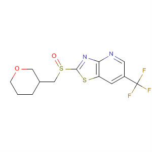 488739-90-8  Thiazolo[4,5-b]pyridine,2-[[(tetrahydro-2H-pyran-3-yl)methyl]sulfinyl]-6-(trifluoromethyl)-