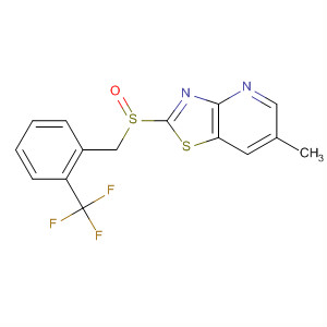 488739-91-9  Thiazolo[4,5-b]pyridine,6-methyl-2-[[[2-(trifluoromethyl)phenyl]methyl]sulfinyl]-