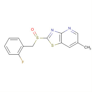 488740-01-8  Thiazolo[4,5-b]pyridine, 2-[[(2-fluorophenyl)methyl]sulfinyl]-6-methyl-