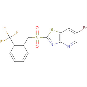 488740-17-6  Thiazolo[4,5-b]pyridine,6-bromo-2-[[[2-(trifluoromethyl)phenyl]methyl]sulfonyl]-