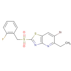 488740-75-6  Thiazolo[4,5-b]pyridine,6-bromo-5-ethyl-2-[[(2-fluorophenyl)methyl]sulfonyl]-