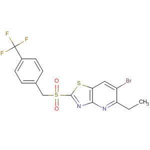488740-81-4  Thiazolo[4,5-b]pyridine,6-bromo-5-ethyl-2-[[[4-(trifluoromethyl)phenyl]methyl]sulfonyl]-