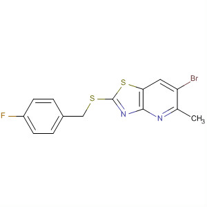 488741-57-7  Θειαζολο[4,5-b]πυριδίνη,6-βρωμο-2-[[(4-φθοροφαινυλο)μεθυλο]θειο]-5-μεθυλο-·