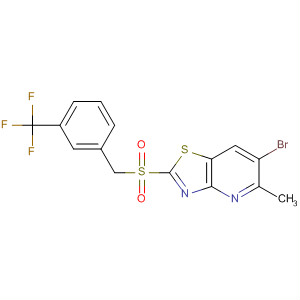 488742-41-2  Thiazolo[4,5-b]pyridine,6-bromo-5-methyl-2-[[[3-(trifluoromethyl)phenyl]methyl]sulfonyl]-