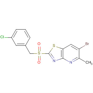 488742-42-3  Thiazolo[4,5-b]pyridine,6-bromo-2-[[(3-chlorophenyl)methyl]sulfonyl]-5-methyl-