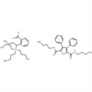 488787-58-2  1-Butanaminium, N,N,N-tributyl-, benzoate, compd. withN,N'-dibutyl-3,4-diphenyl-1H-pyrrole-2,5-dicarboxamide (1:1)