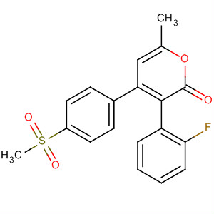 488787-75-3  2H-Pyran-2-on,3-(2-fluorphenyl)-6-methyl-4-[4-(methylsulfonyl)phenyl]-