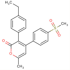 488787-82-2  2H-Pyran-2-one, 3-(4-ethylphenyl)-6-methyl-4-[4-(methylsulfonyl)phenyl]-