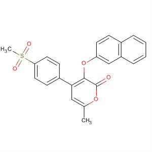 488788-19-8  2H-Pyran-2-one,6-methyl-4-[4-(methylsulfonyl)phenyl]-3-(2-naphthalenyloxy)-