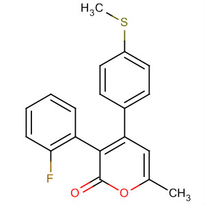 488788-60-9  2H-Pyran-2-one, 3-(2-fluorophenyl)-6-methyl-4-[4-(methylthio)phenyl]-