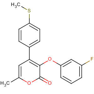 488788-62-1  2H-Pyran-2-one, 3-(3-fluorophenoxy)-6-methyl-4-[4-(methylthio)phenyl]-