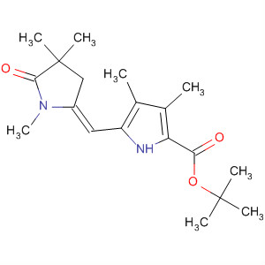 488789-09-9  1H-Pyrrole-2-carboxylic acid,3,4-dimethyl-5-[(E)-(1,4,4-trimethyl-5-oxo-2-pyrrolidinylidene)methyl]-,1,1-dimethylethyl ester