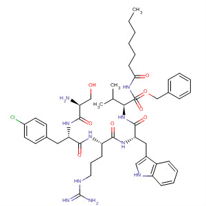 488789-67-9  L-Valinamide,N-(1-oxoheptyl)-O-(phenylmethyl)-L-seryl-4-chloro-D-phenylalanyl-L-arginyl-L-tryptophyl- 488789-67-9  L-Valinamide,N-(1-oxoheptyl)-O-(phenylmethyl)-L-seryl-4-chloro-D-phenylalanyl-L-arginyl-L-tryptophyl-