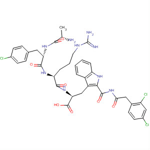 488789-80-6  L-Tryptophanamide,N-[(2,4-dichlorophenyl)acetyl]-L-alanyl-4-chloro-D-phenylalanyl-L-arginyl-