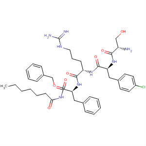 488789-89-5  L-Phenylalaninamide,N-(1-oxoheptyl)-O-(phenylmethyl)-L-seryl-4-chloro-D-phenylalanyl-L-arginyl-