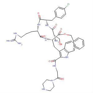 488790-11-0  L-Tryptophanamide,O-(phenylmethyl)-N-(1-piperazinylacetyl)-L-seryl-4-chloro-D-phenylalanyl-L-arginyl- 488790-11-0  L-Tryptophanamide,O-(phenylmethyl)-N-(1-piperazinylacetyl)-L-seryl-4-chloro-D-phenylalanyl-L-arginyl-