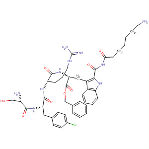488790-65-4  L-Tryptophanamide,N-(7-amino-1-oxoheptyl)-O-(phenylmethyl)-L-seryl-4-chloro-L-phenylalanyl-L-arginyl- 488790-65-4  L-Tryptophanamide,N-(7-amino-1-oxoheptyl)-O-(phenylmethyl)-L-seryl-4-chloro-L-phenylalanyl-L-arginyl-