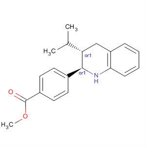488792-25-2  Benzoic acid,4-[(2R,3S)-1,2,3,4-tetrahydro-3-(1-methylethyl)-2-quinolinyl]-, methylester, rel-