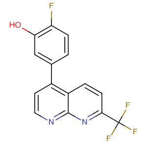 488799-72-0  Phenol, 2-fluoro-5-[7-(trifluoromethyl)-1,8-naphthyridin-4-yl]-