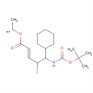 488815-35-6  2-Pentenoic acid,5-cyclohexyl-5-[[(1,1-dimethylethoxy)carbonyl]amino]-4-iodo-, ethylester, (2E,4R,5S)-rel-