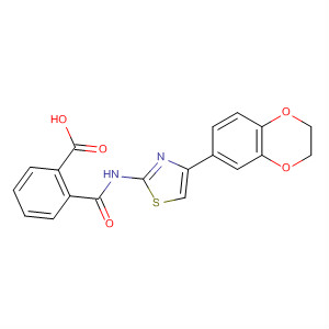 488815-94-7  Benzoic acid,2-[[[4-(2,3-dihydro-1,4-benzodioxin-6-yl)-2-thiazolyl]amino]carbonyl]-