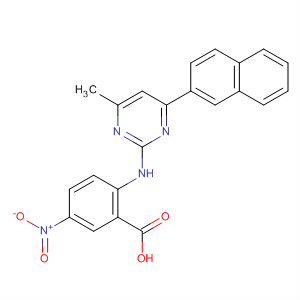 488816-44-0  Benzoic acid,2-[[4-methyl-6-(2-naphthalenyl)-2-pyrimidinyl]amino]-5-nitro-