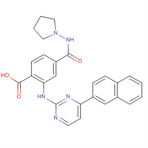 488816-49-5  Benzoic acid,2-[[4-(2-naphthalenyl)-2-pyrimidinyl]amino]-4-[(1-pyrrolidinylamino)carbonyl]-