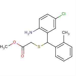 488828-38-2  Acetic acid, [[(2-amino-5-chlorophenyl)(2-methylphenyl)methyl]thio]-,methyl ester