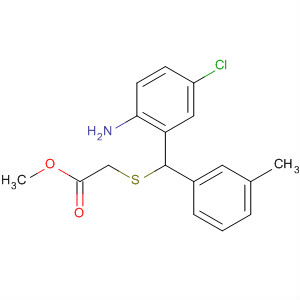 488828-39-3  Acetic acid, [[(2-amino-5-chlorophenyl)(3-methylphenyl)methyl]thio]-,methyl ester