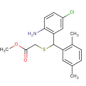 488828-42-8  Acetic acid, [[(2-amino-5-chlorophenyl)(2,5-dimethylphenyl)methyl]thio]-,methyl ester