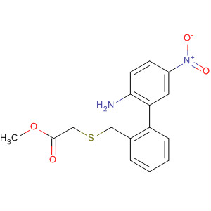 488828-44-0  Acetic acid, [[(2-amino-5-nitrophenyl)phenylmethyl]thio]-, methyl ester