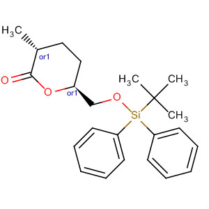 488830-53-1  2H-Pyran-2-one,6-[[[(1,1-dimethylethyl)diphenylsilyl]oxy]methyl]tetrahydro-3-methyl-,(3R,6S)-rel-