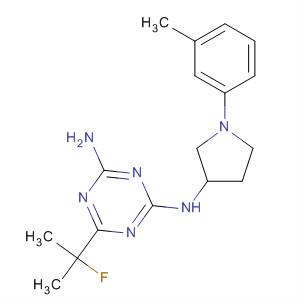 488838-18-2  1,3,5-Triazine-2,4-diamine,6-(1-fluoro-1-methylethyl)-N-[1-(3-methylphenyl)-3-pyrrolidinyl]-