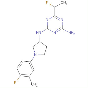 488838-22-8  1,3,5-Triazine-2,4-diamine,6-(1-fluoroethyl)-N-[1-(4-fluoro-3-methylphenyl)-3-pyrrolidinyl]-