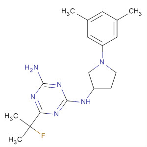 488838-36-4  1,3,5-Triazine-2,4-diamine,N-[1-(3,5-dimethylphenyl)-3-pyrrolidinyl]-6-(1-fluoro-1-methylethyl)-