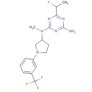 488838-44-4  1,3,5-Triazine-2,4-diamine,6-(1-fluoroethyl)-N-methyl-N-[1-[3-(trifluoromethyl)phenyl]-3-pyrrolidinyl]-
