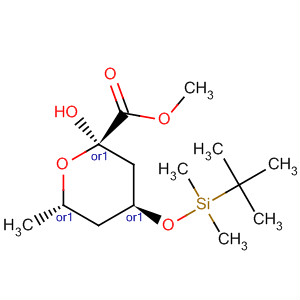 488863-71-4  2H-Pyran-2-carboxylic acid,4-[[(1,1-dimethylethyl)dimethylsilyl]oxy]tetrahydro-2-hydroxy-6-methyl-,methyl ester, (2R,4S,6S)-rel-